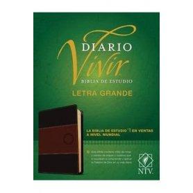 Biblia NTV de Estudio Diario Vivir Letra Grande Símil Piel Duotono Café con Índice