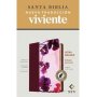 Biblia NTV Letra Grande Tamaño Personal Jardín Morado Símil Piel con Índice