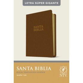 Biblia NTV Letra Súper Gigante Piel Marrón