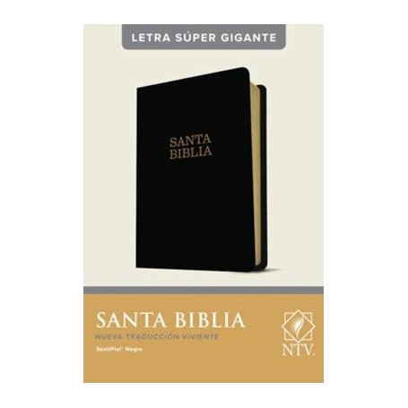 Biblia NTV Letra Súper Gigante Piel Negro