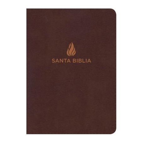 Biblia NVI Compacta Letra Grande Marrón Piel Fabricada