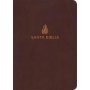Biblia NVI Compacta Letra Grande Marrón Piel Fabricada
