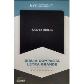 Biblia NVI Compacta Letra Grande Negro Piel Fabricada