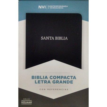 Biblia NVI Compacta Letra Grande Negro Piel Fabricada