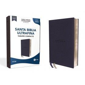Biblia NVI Compacta Ultrafina Piel Azul Marino