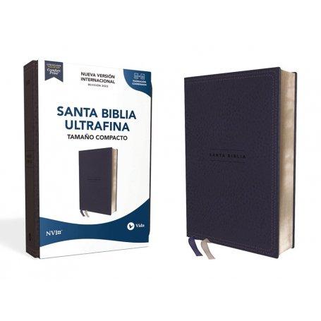 Biblia NVI Compacta Ultrafina Piel Azul Marino