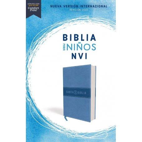 Biblia NVI para Niños Azul Símil Piel