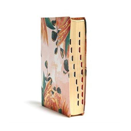 Biblia RVR 1960 Devocional Centrada en Cristo Floral Símil Piel con Índice