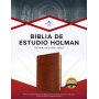 Biblia RVR 1960 de Estudio Holman Marrón Símil Piel