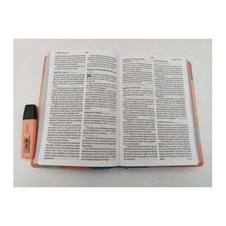 Biblia RVR 1960 Letra Gigante Floral Símil Piel
