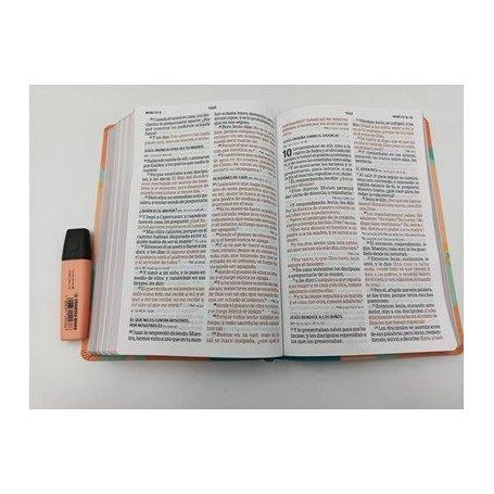 Biblia RVR 1960 Letra Gigante Floral Símil Piel