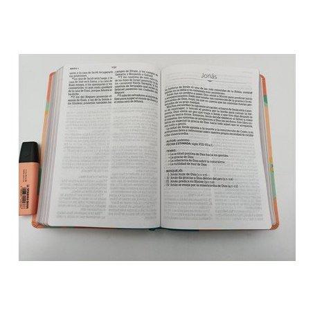 Biblia RVR 1960 Letra Gigante Floral Símil Piel
