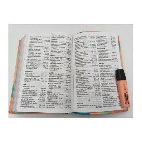 Biblia RVR 1960 Letra Gigante Floral Símil Piel