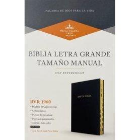 Biblia RVR 1960 Letra Grande Tamaño Manual Piel Negro