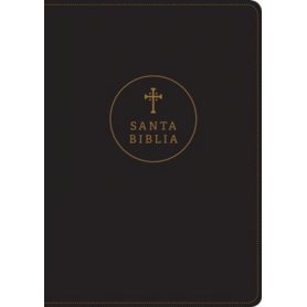 Biblia RVR 1960 Referencia Ultrafina Letra Grande Palabras de Jesús en Rojo Símil Piel Negro