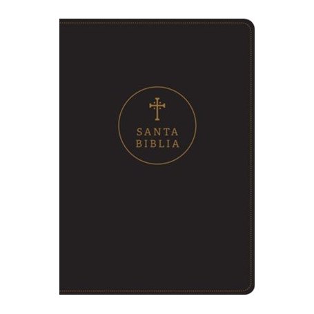 Biblia RVR 1960 Referencia Ultrafina Letra Grande Palabras de Jesús en Rojo Símil Piel Negro