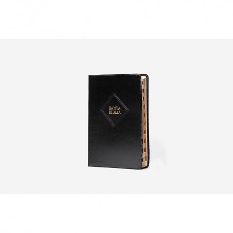 Biblia RVR 1960 Súper Gigante Negro Piel con Índice