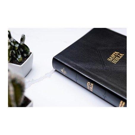 Biblia RVR 1960 Súper Gigante Negro Piel con Índice