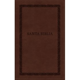 Biblia RVR 1960 Ultrafina Tierra Santa Letra Grande Símil Piel Café con Cierre