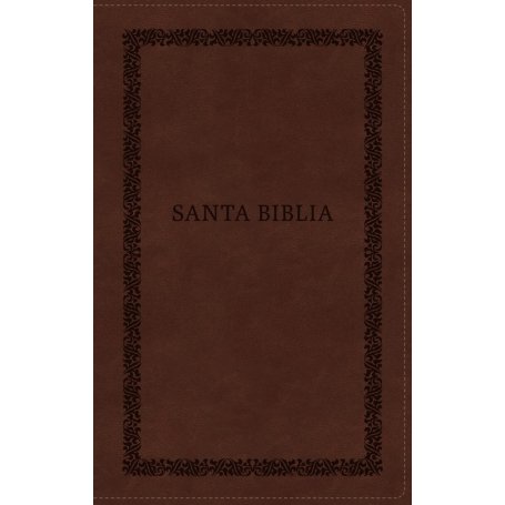 Biblia RVR 1960 Ultrafina Tierra Santa Letra Grande Símil Piel Café con Cierre