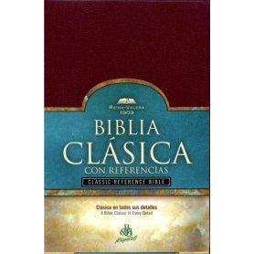 Biblia RVR 1909 Clásica con Referencia Negro Símil Piel