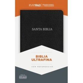 Biblia RVR 1960 Ultrafina Negro Piel Fabricada con Índice