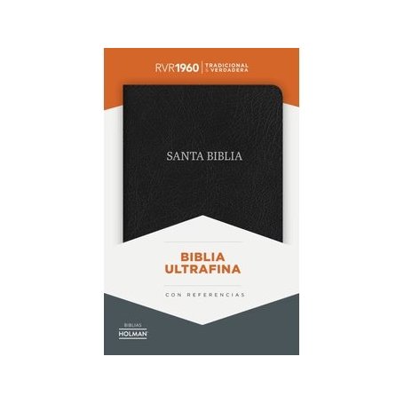 Biblia RVR 1960 Ultrafina Negro Piel Fabricada con Índice