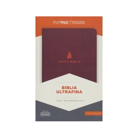 Biblia RVR 1960 Ultrafina Marrón Piel Fabricada con Índice