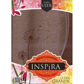 Biblia RVR 1960 Promesas Inspira Piel Rosado Letra Grande