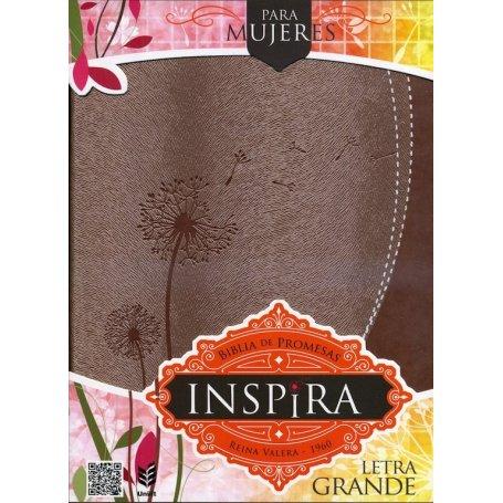 Biblia RVR 1960 Promesas Inspira Piel Rosado Letra Grande