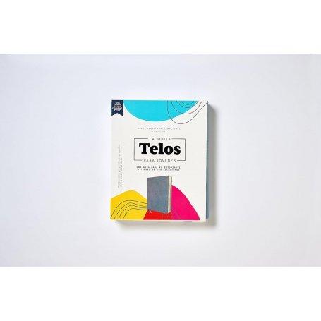 Biblia NVI Telos para Jóvenes Gris Símil Piel