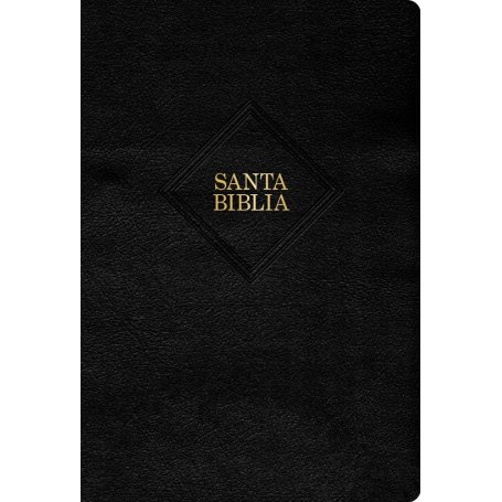 Biblia RVR 1960 Letra Grande Tamaño Manual Símil Piel Negra