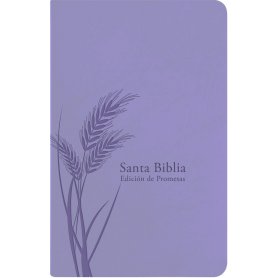 Biblia RVR 1960 de Promesas Tamaño Manual Lavanda Imitación Piel con Cierre