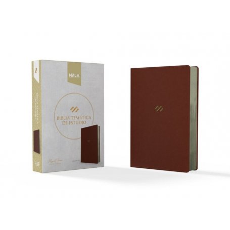 Biblia NBLA de Estudio Miguel Nuñez Café Símil Piel