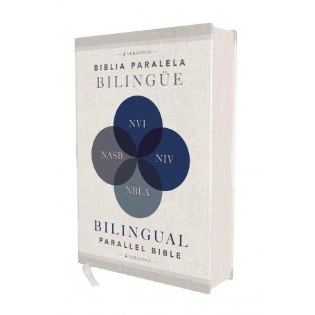Biblia paralela Bilingüe NVI NIV NBLA NASB Tapa Dura