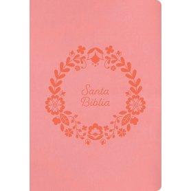Biblia RVR 1960 Premios y Regalos Rosa Símil Piel