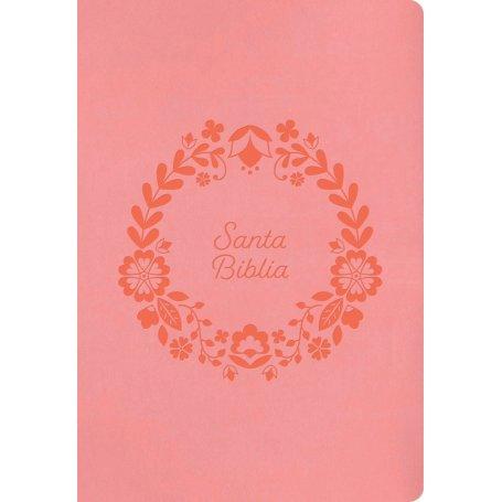 Biblia RVR 1960 Premios y Regalos Rosa Símil Piel