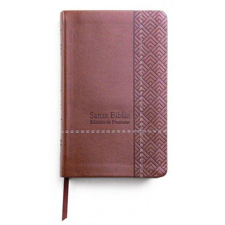 Biblia RVR 1960 Promesas Letra Grande Tamaño Manual Café