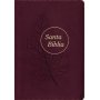 Biblia RVR 1960 Referencia Ultrafina Letra Grande Palabras de Jesús en Rojo Símil Piel Ciruela