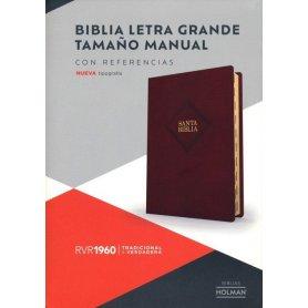 Biblia RVR 1960 Tamaño Manual Símil Piel Café con Índice