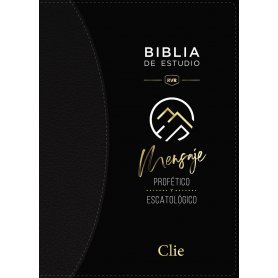 Biblia RVR 1977 de Estudio Mensaje Profético y Escatológico Negro Interior a Dos Colores con Índice