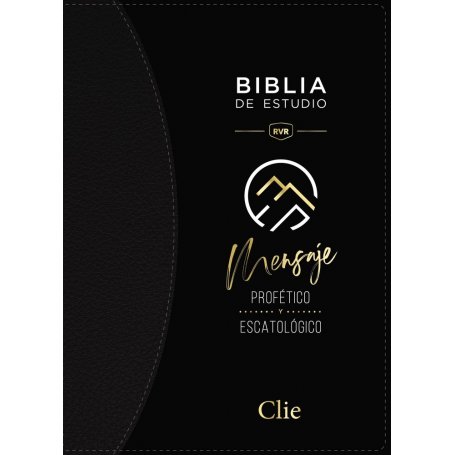 Biblia RVR 1977 de Estudio Mensaje Profético y Escatológico Negro Interior a Dos Colores con Índice