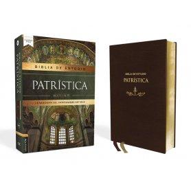 Biblia RVR 1977 de Estudio Patrística Café Símil Piel
