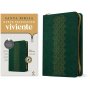 Biblia NTV Ultrafina con Filament Verde Esmeralda Símil Piel con Índice y Cierre
