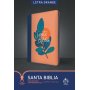 Biblia RVR 1960 con Referencias Letra Grande Palabras de Jesús en Rojo Símil Piel Coral Azul Cierre