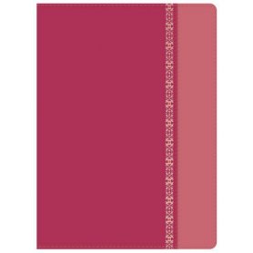 Biblia RVR 1960 de Estudio Holman Fucsia Rosado con Filigrana Símil Piel