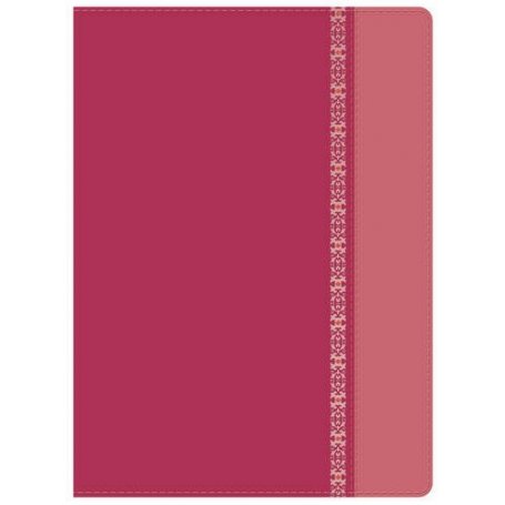 Biblia RVR 1960 de Estudio Holman Fucsia Rosado con Filigrana Símil Piel