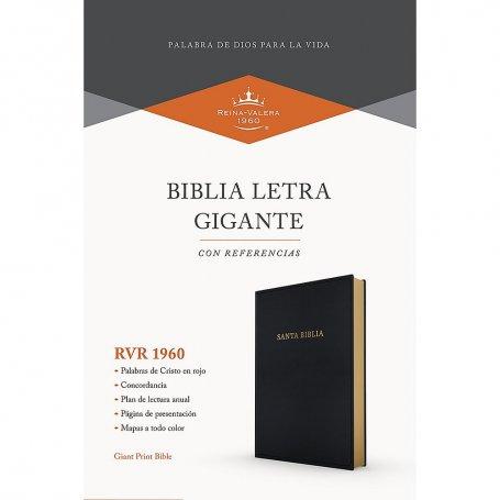 Biblia RVR 1960 Letra Gigante Negro Imitación Piel
