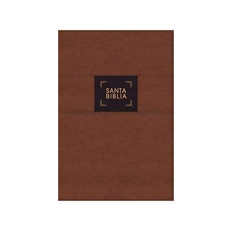 Biblia NBLA de Estudio Gracia y Verdad Piel Café Interior a Dos Colores con Índice