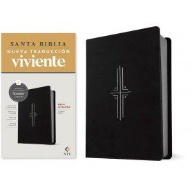 Biblia NTV Ultrafina con Filament Negro Símil Piel